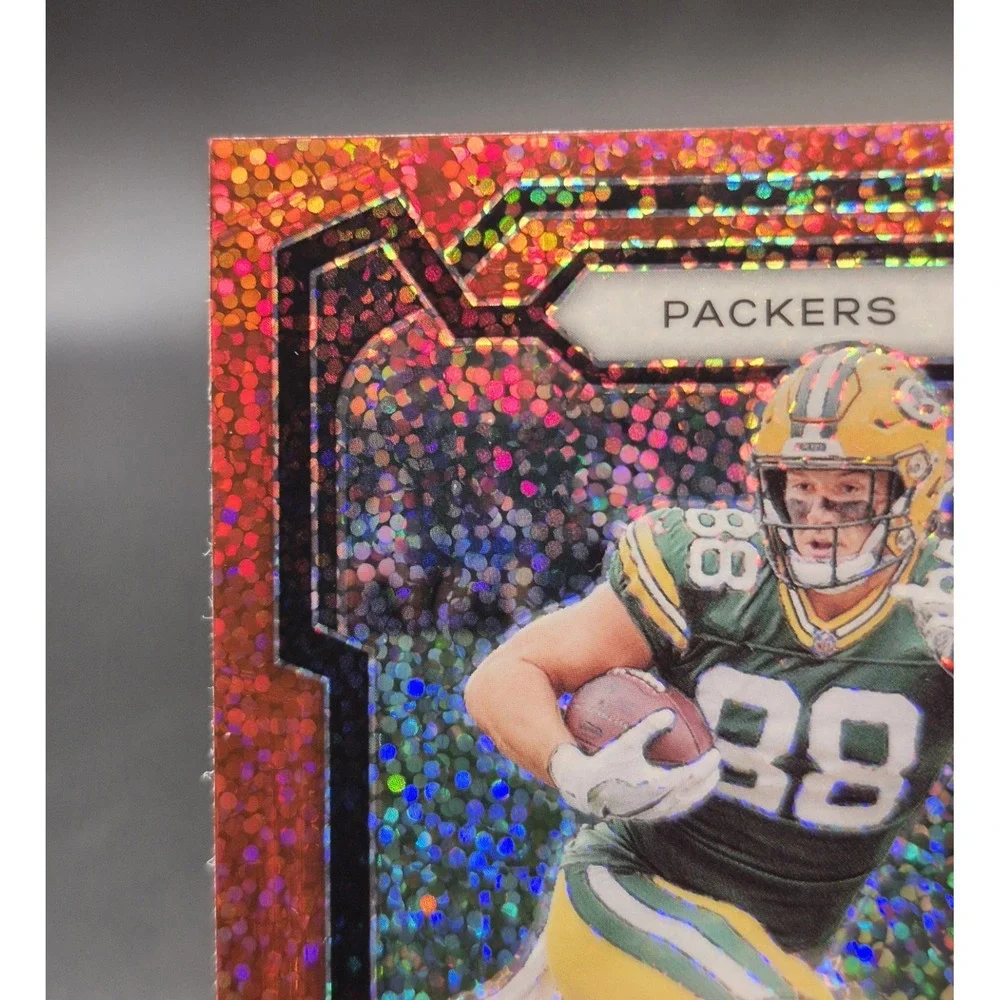 2023 Panini Prizm Luke Musgrave #337 Rookie Red Sparkle Prizm (RC) GB Packers